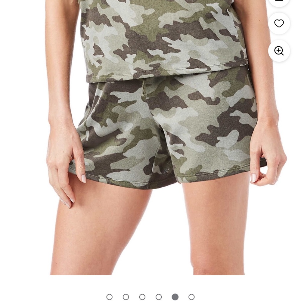 Lucky Brand Camo Women's Shorts Pajamas Set Size Small Soft Cozy Lightweight